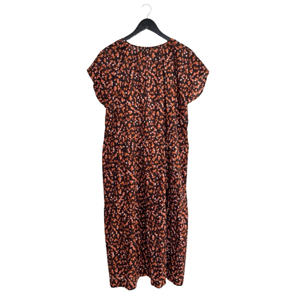 Calme by Johnny Was NWT Shirred Neck Midi Dress Multicolor Large - Picture 3 of 6